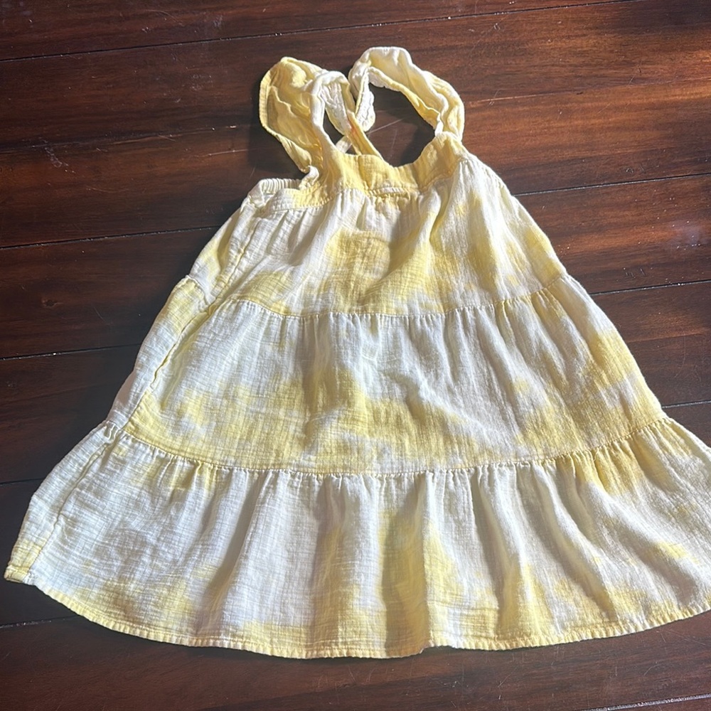 Cat & Jack Yellow and White Kids Casual Dress